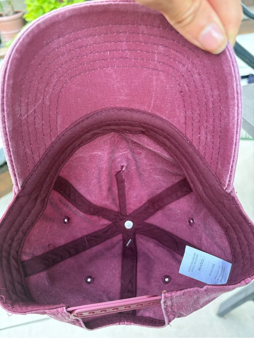 Adult Los Angeles Embroidered Cap in Washed Berry